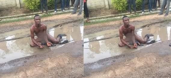 Bag Snatcher Stripped Naked In Ondo State
