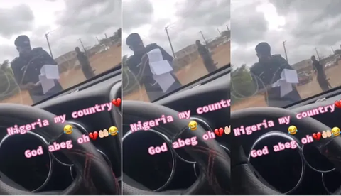 I gave him school papers instead of car documents but he didn’t know – Motorist mocks policeman in video-tsbnews.com2