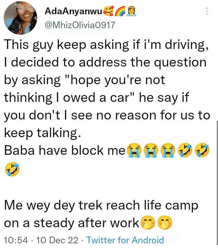 Lady-Laments-Bitterly-After-Toaster-Blocked-Her-For-Not-Owning-A-Car