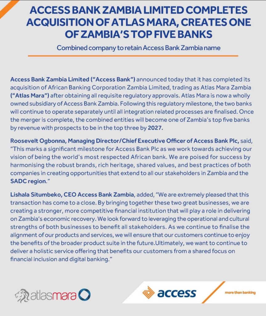 Access-Bank-completes-acquisition-of-Atlas-Mara-in-Zambia
