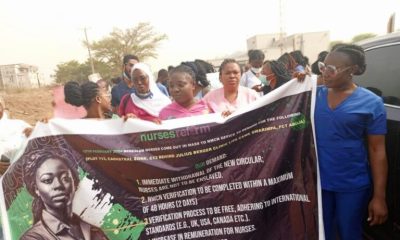 Nurses protest new verification guidelines in Lagos, Abuja