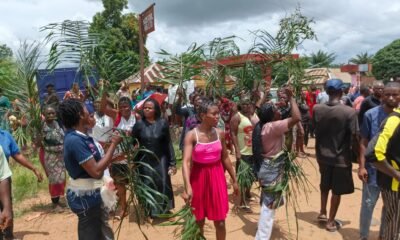 Benue residents protest reported abduction of 18 mourners