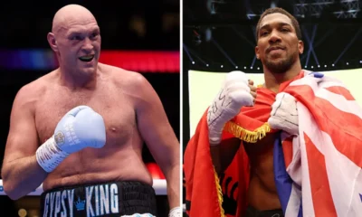 Tyson Fury and Anthony Joshua ahead of Cardiff heavyweight fight