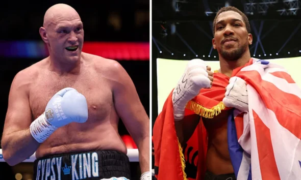 Tyson Fury and Anthony Joshua ahead of Cardiff heavyweight fight