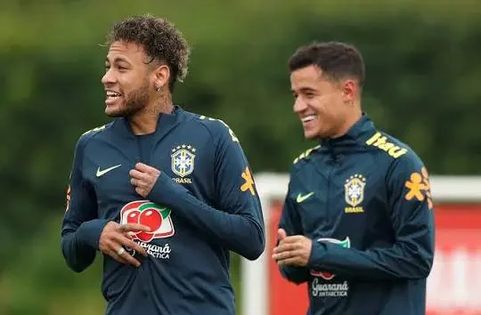 Neymar and Philippe Coutinho reunite at Brazilian club Santos