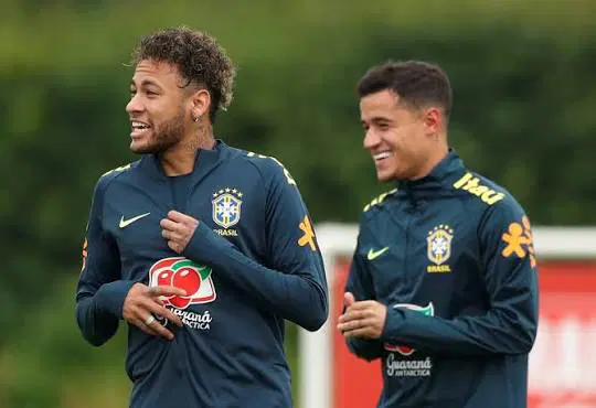 Neymar and Philippe Coutinho reunite at Brazilian club Santos