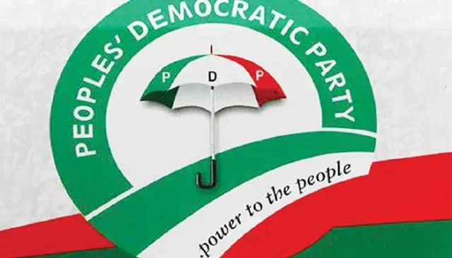 PDP logo as party dissolves Kano State Working Committee