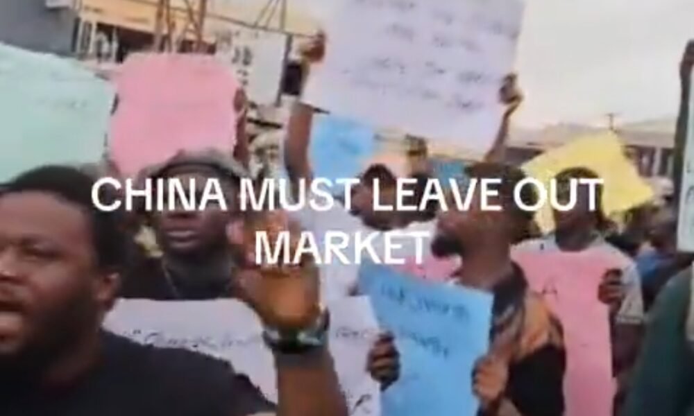 Lagos traders protest alleged involvement of Chinese nationals in retail trading