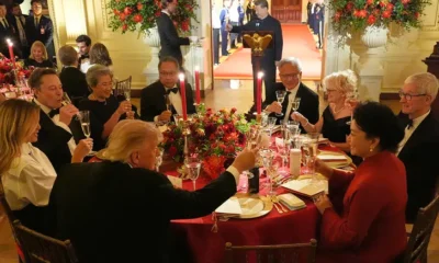 Donald Trump and Xi Jinping at White House state dinner