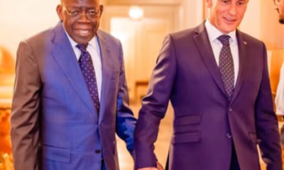President Bola Tinubu and Emmanuel Macron at private dinner in Paris